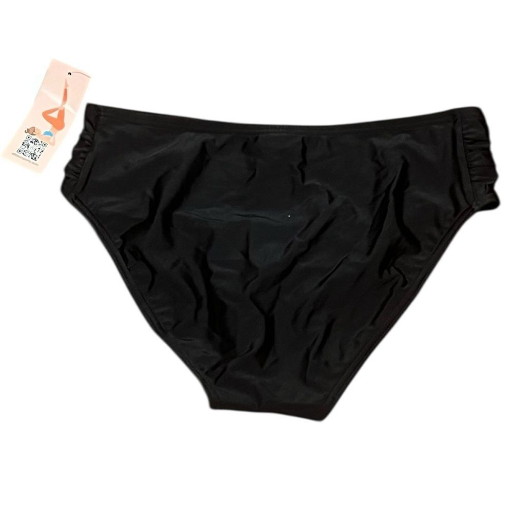 Attraco Sports Black Side Ruched Bikini Bottom, Size S, NWT - Picture 7 of 11